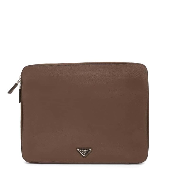 Prada Clutch Leather Bag Shoulder business Bag Saffiano - Picture 1 of 8